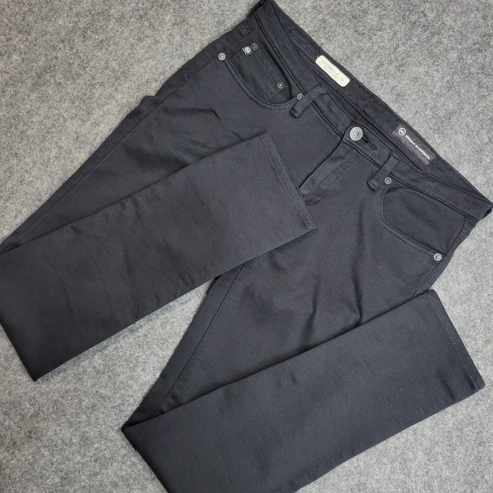 AG Adriano Goldschmied Jeans 29 Womens Black Denim The Legging Super Skinny Fit - Picture 1 of 12